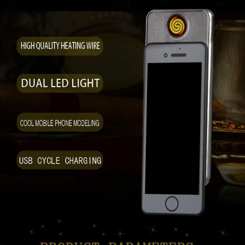 Mini iPhone Lighter, Electric Rechargeable Cigarette Lighter, Smart Drop Down Electronic Lighter, Pocket Smoking Lighter, Windproof Flameless Lighter, Mobile Phone Creative Lighter Electric Mini iPhone Lighter, Electric Rechargeable Cigarette Lighter, Smart Drop Down Electronic Lighter, Pocket Smoking Lighter, Windproof Flameless Lighter, Mobile Phone Creative Lighter Electric